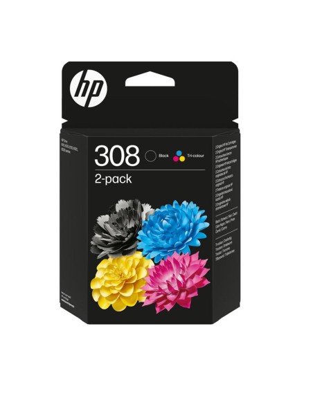 Pack cartuchos tinta hp 308 negra - tricolor
