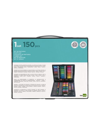 Estuche de pintura liderpapel plastico 150 piezas 36x31x4 cm