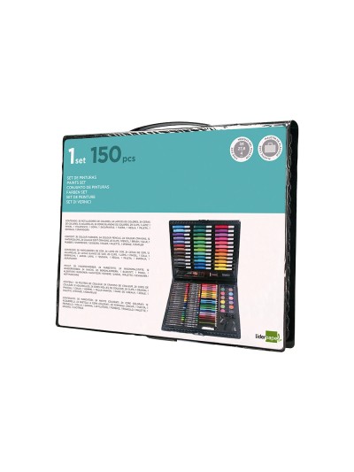 Estuche de pintura liderpapel plastico 150 piezas 36x31x4 cm