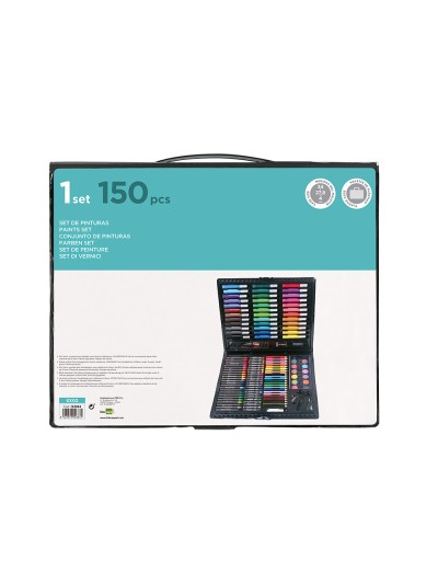 Estuche de pintura liderpapel plastico 150 piezas 36x31x4 cm