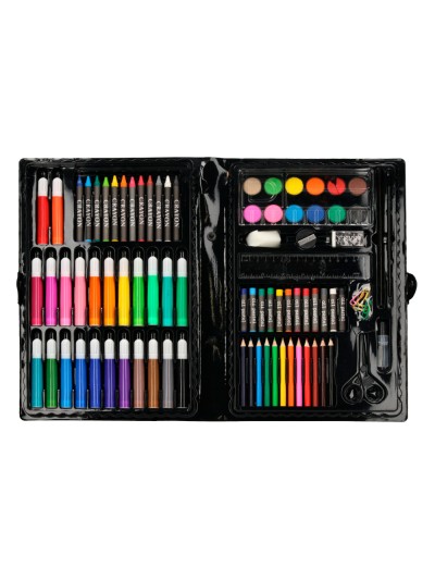 Estuche de pintura liderpapel plastico 86 piezas 34x23x3,2 cm