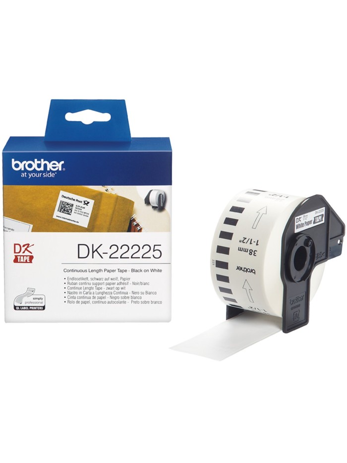 Etiquetas cinta continua brother blanca dk22225 38mm Etiquetas cinta continua brother blanca dk22225 38mm