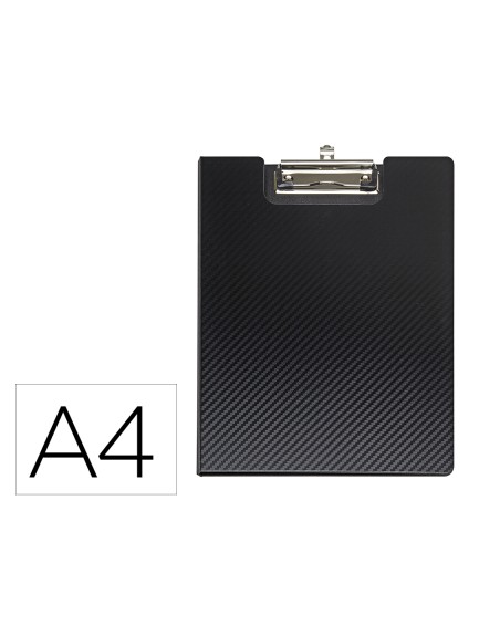 Portanotas maul flexx din a4 polipropileno con pinza color negro