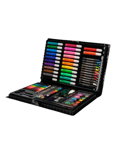 Estuche de pintura liderpapel plastico 86 piezas 34x23x3,2 cm