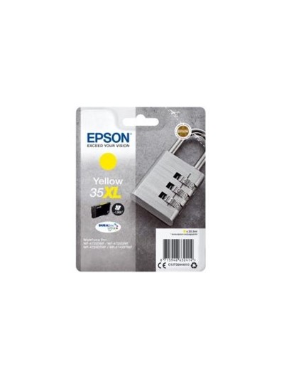 Cartucho tinta epson c13t35944010 amarillo xl durabrite ultra ink 35xl - 1900 paginas - candado