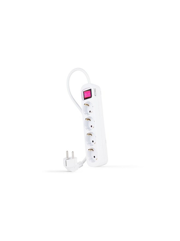 Regleta 4 tomas 1.4m con interruptor nanocable blanco 4 tomas - 250v - proteccion Regleta 4 tomas 1.4m con interruptor nanocable blanco 4 tomas - 250v - proteccion