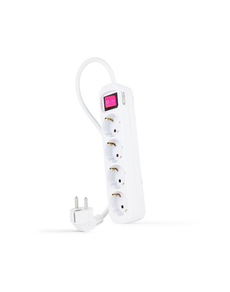 Regleta 4 tomas 1.4m con interruptor nanocable blanco 4 tomas - 250v - proteccion
