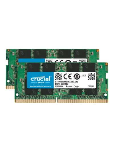 Memoria ram ddr4 16gb 2x8gb crucial - sodimm - 3200mhz - pc4 - 25600 - cl22 - 1.2v