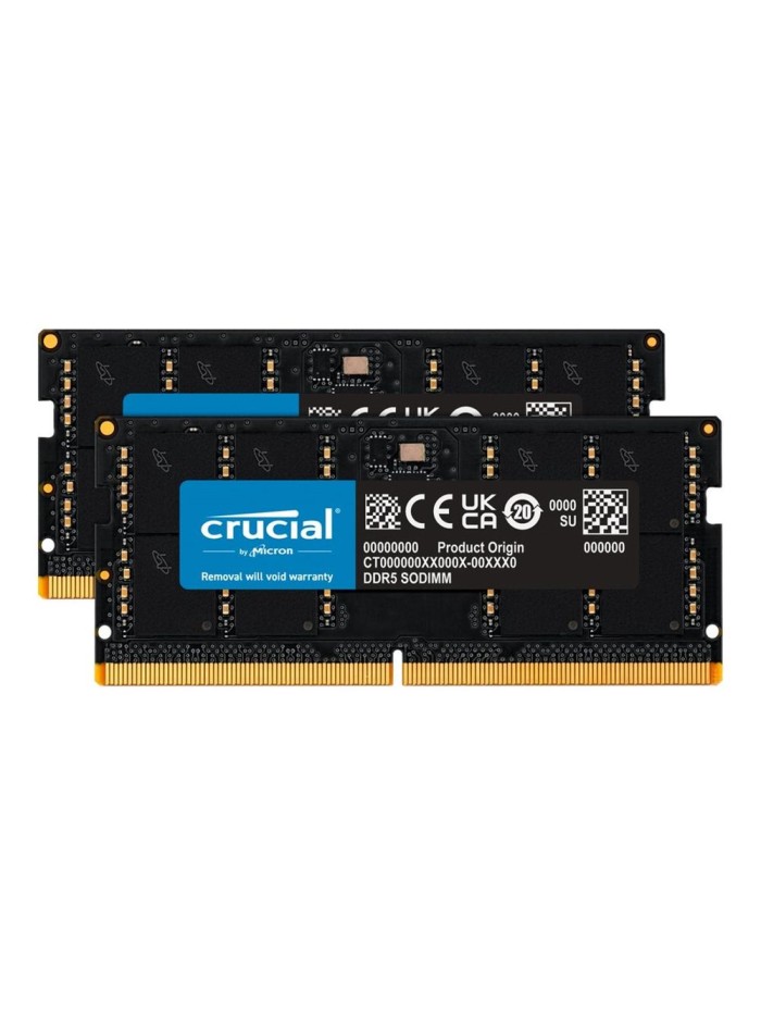 Memoria ram ddr5 64gb 2x32gb crucial - sodimm - 5600 mhz - pc5 44800 - cl46 - 1.1v Memoria ram ddr5 64gb 2x32gb crucial - sodimm - 5600 mhz - pc5 44800 - cl46 - 1.1v