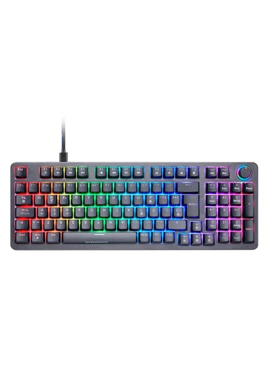 Teclado mars gaming mkproyes silent switch rgb negro