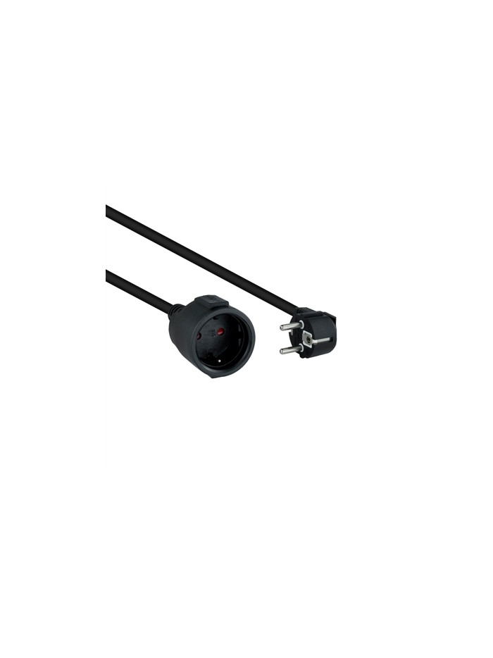 Cable de alimentacion schuko nanocable 2m - macho - hembra - negro Cable de alimentacion schuko nanocable 2m - macho - hembra - negro