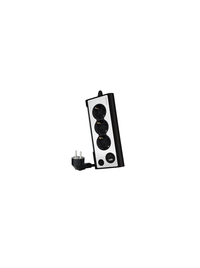 Regleta 3 tomas 1.5m con interruptor nanocalbe usb tipo a - usb tipo c - 230v - proteccion - negro Regleta 3 tomas 1.5m con interruptor nanocalbe usb tipo a - usb tipo c - 230v - proteccion - negro