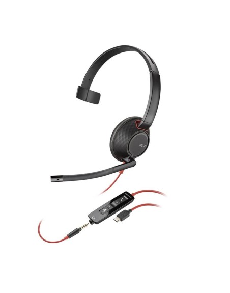 Auricular poly blackwire 5210 usb tipo c negro