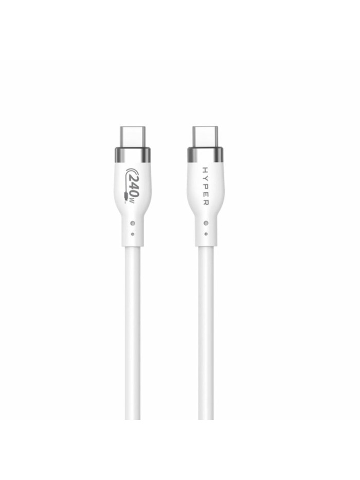 Cable usb tipo c hyper 2m - macho - macho - blanco Cable usb tipo c hyper 2m - macho - macho - blanco