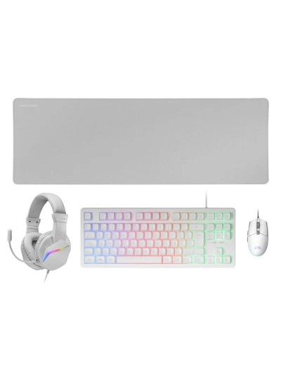 Combo mars gaming mcp - rgb3w 4 en 1 blanco