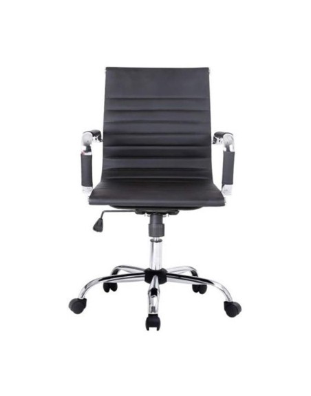 Silla de oficina equip 651002 negra ergonomica respaldo medio