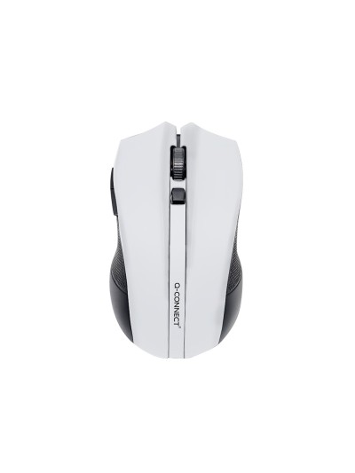 Raton q-connect optico inalambrico 1000 dpi receptor usb 2,4 ghz blanco