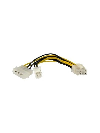 Cable alimentacion placa - micro 4 pin hembra y molex a 8 pin macho