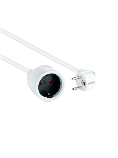 Cable de alimentacion schuko nanocable 10m - macho - hembra - blanco