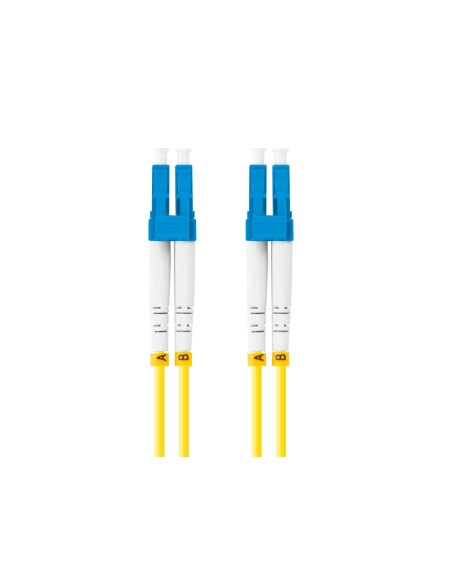 Latiguillo fibra optica lc - upc lanberg 2m mono duplex g657a1 lszh amarillo
