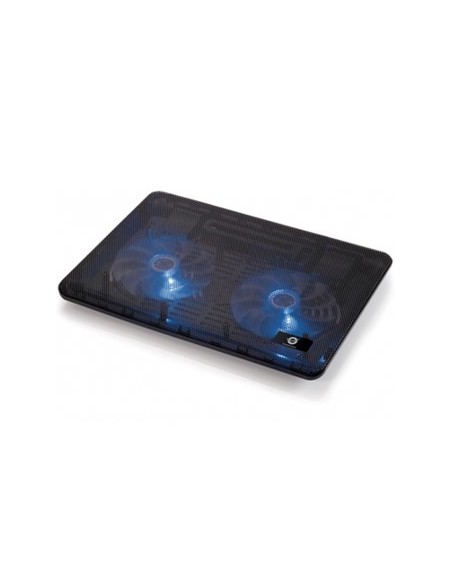 Soporte - base de refrigeracion conceptronic para portatiles hasta 15.6 pulgadas 2 ventiladores 125mm