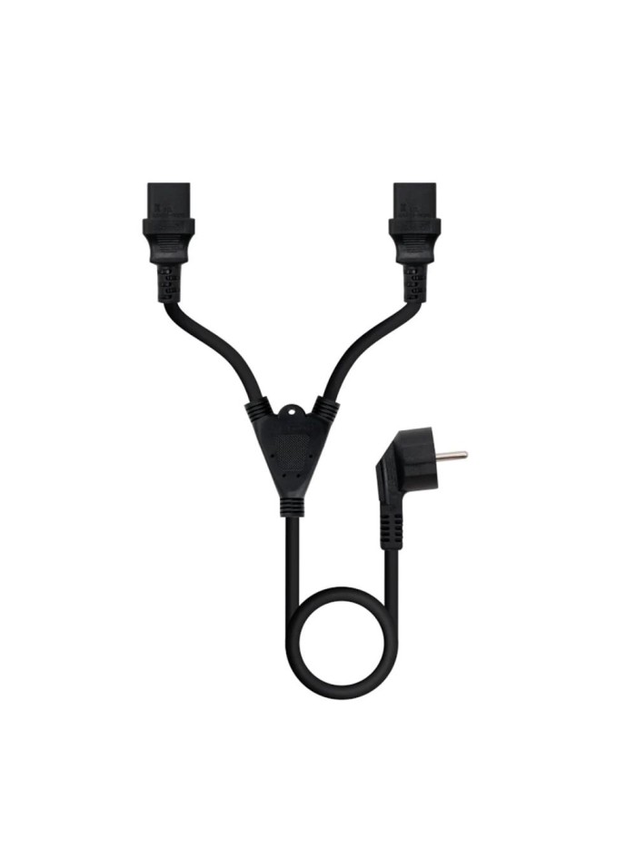 Cable alimentacion schuko a 2x c13 nanocable 1.8m - macho - hembra - negro Cable alimentacion schuko a 2x c13 nanocable 1.8m - macho - hembra - negro