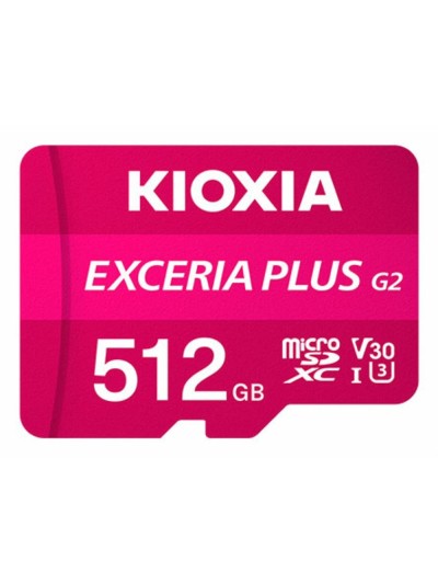 Tarjeta micro sd kioxia 512gb exceria plus g2 uhs - i c10 con adaptador