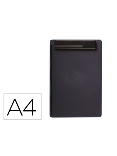 Portanotas maul go din a4 plastico reciclado con pinza color negro