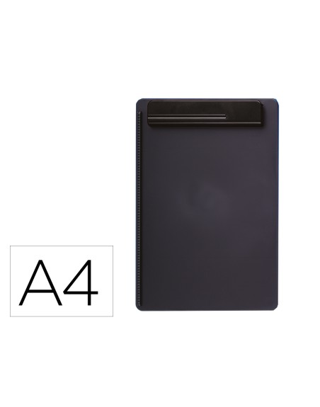 Portanotas maul go din a4 plastico reciclado con pinza color negro