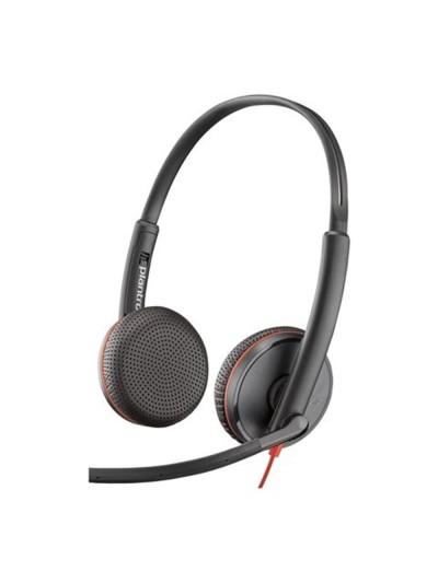 Auriculares poly blackwire c3225 usb tipo c negro