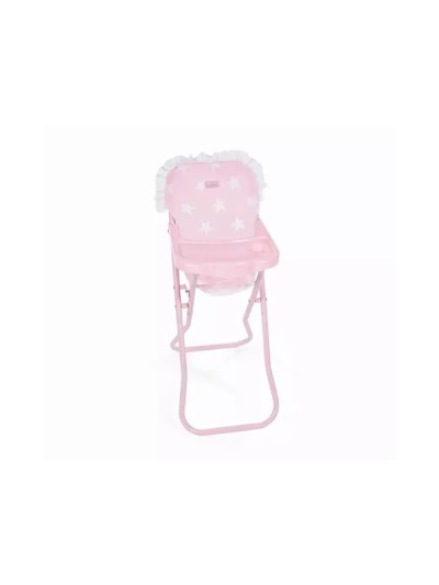 Trona con bandeja carlota color rosa 330x260x600 mm