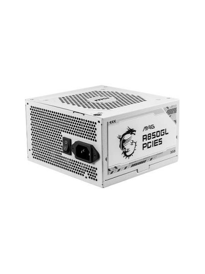 Fuente de alimentacion atx 850w msi mag a850gl white 80+ glod