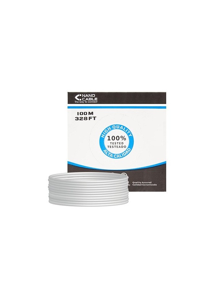 Bobina cable red utp cat6 rj45 nanocable 100m rigido awg24 Bobina cable red utp cat6 rj45 nanocable 100m rigido awg24