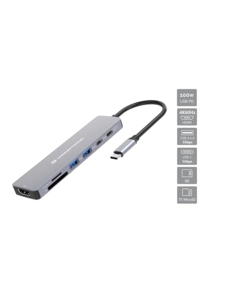 Docking station conceptronic donn28g usb tipo c 7 en 1