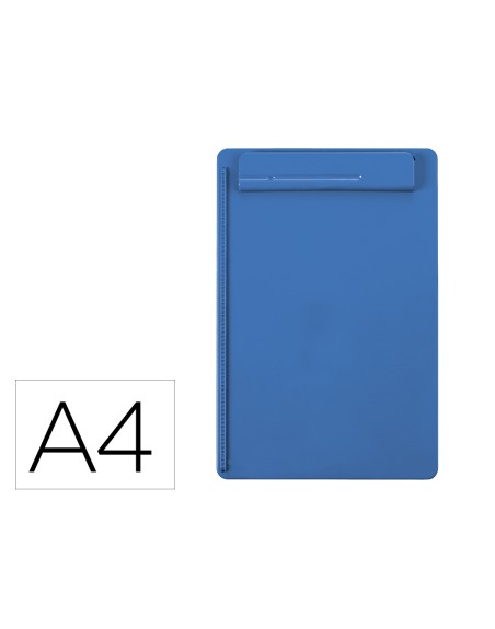 Portanotas maul go din a4 plastico reciclado con pinza color azul