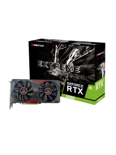 Tarjeta grafica biostar extreme gaming nvidia rtx 3060 12gb gddr6 - 3x dp - 1x hdmi pci express 4.0