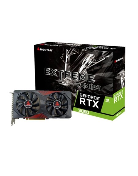 Tarjeta grafica biostar extreme gaming nvidia rtx 3060 12gb gddr6 - 3x dp - 1x hdmi pci express 4.0