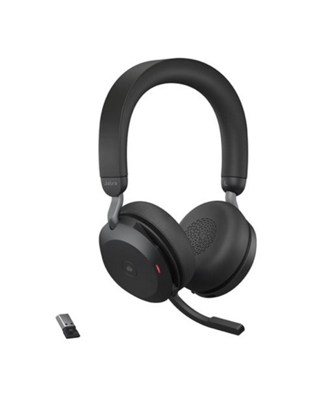 Auriculares jabra evolve2 75 ms stereo inalambrico negro