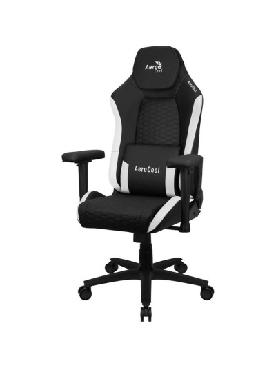 Silla gaming aerocool crown negra - blanco