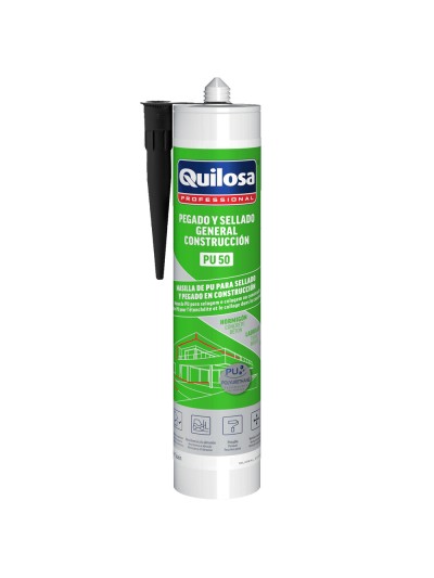 Masilla Poliuretano Negra Cartucho 300 ml.