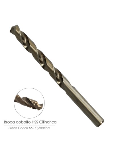 Broca Cobalto Hss Cilindrica 2,50 mm. Blister 2 Unidades.