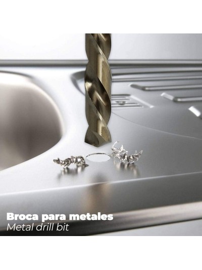 Broca Cobalto Hss Cilindrica 12,00 mm. Blister 1 Unidad.
