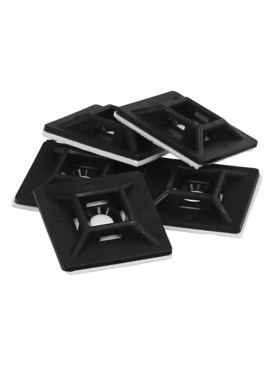 Base Adhesiva Para Bridas 19x19 mm. Negra Bolsa 100 Unidades