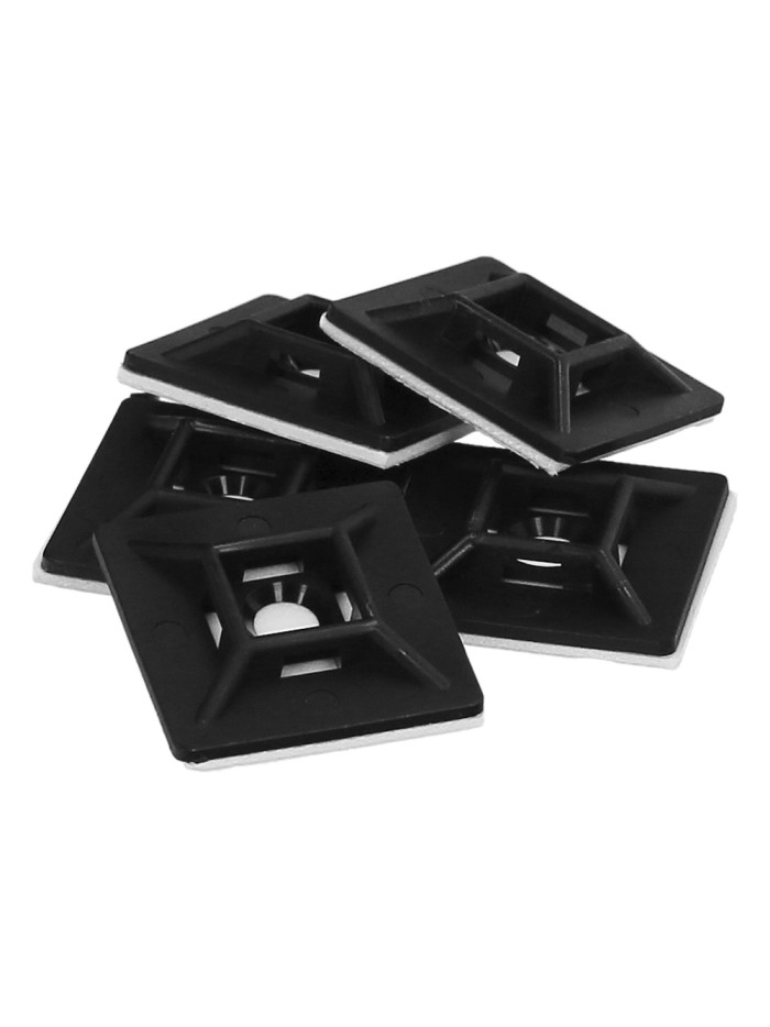 Base Adhesiva Para Bridas 19x19 mm. Negra Bolsa 100 Unidades
