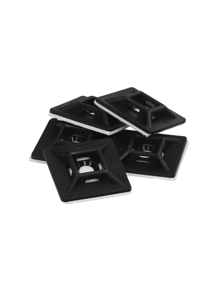 Base Adhesiva Para Bridas 28x28 mm. Negra Bolsa 100 Unidades