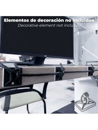 Base Adhesiva Para Bridas 28x28 mm. Negra Bolsa 100 Unidades