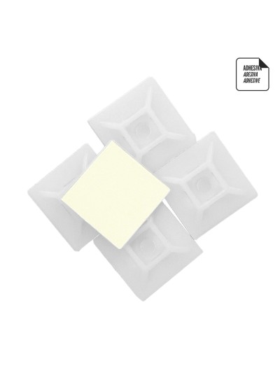 Base Adhesiva Para Bridas 28x28 mm. Blanca Bolsa 100 Unidades