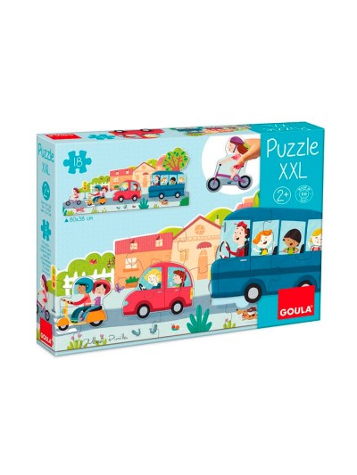 Puzle goula xxl vehiculos 18 piezas