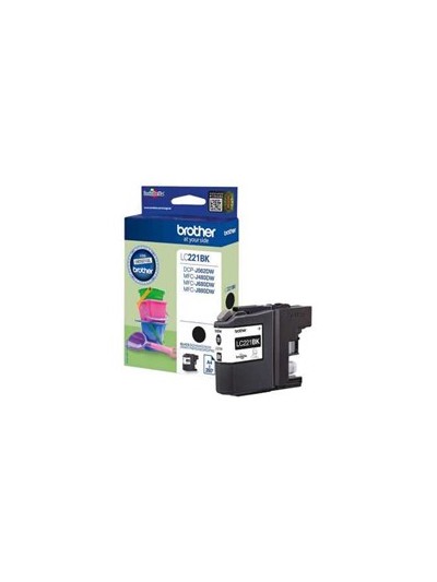 Cartucho tinta brother lc221bk negro 260 paginas dcpj562dw - mfcj480dw - mfcj680dw