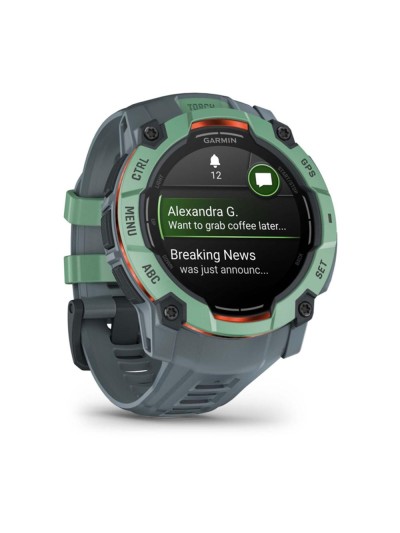 Smartwatch garmin instinct 3 50mm amoled verde correa gris